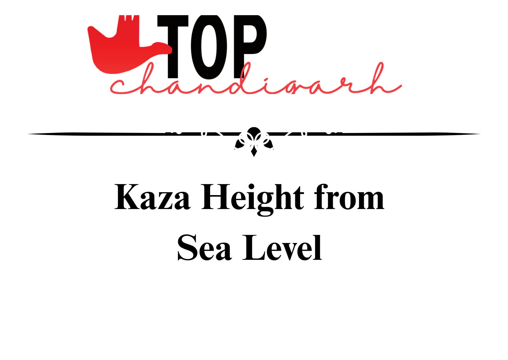 Kaza Height From Sea Level