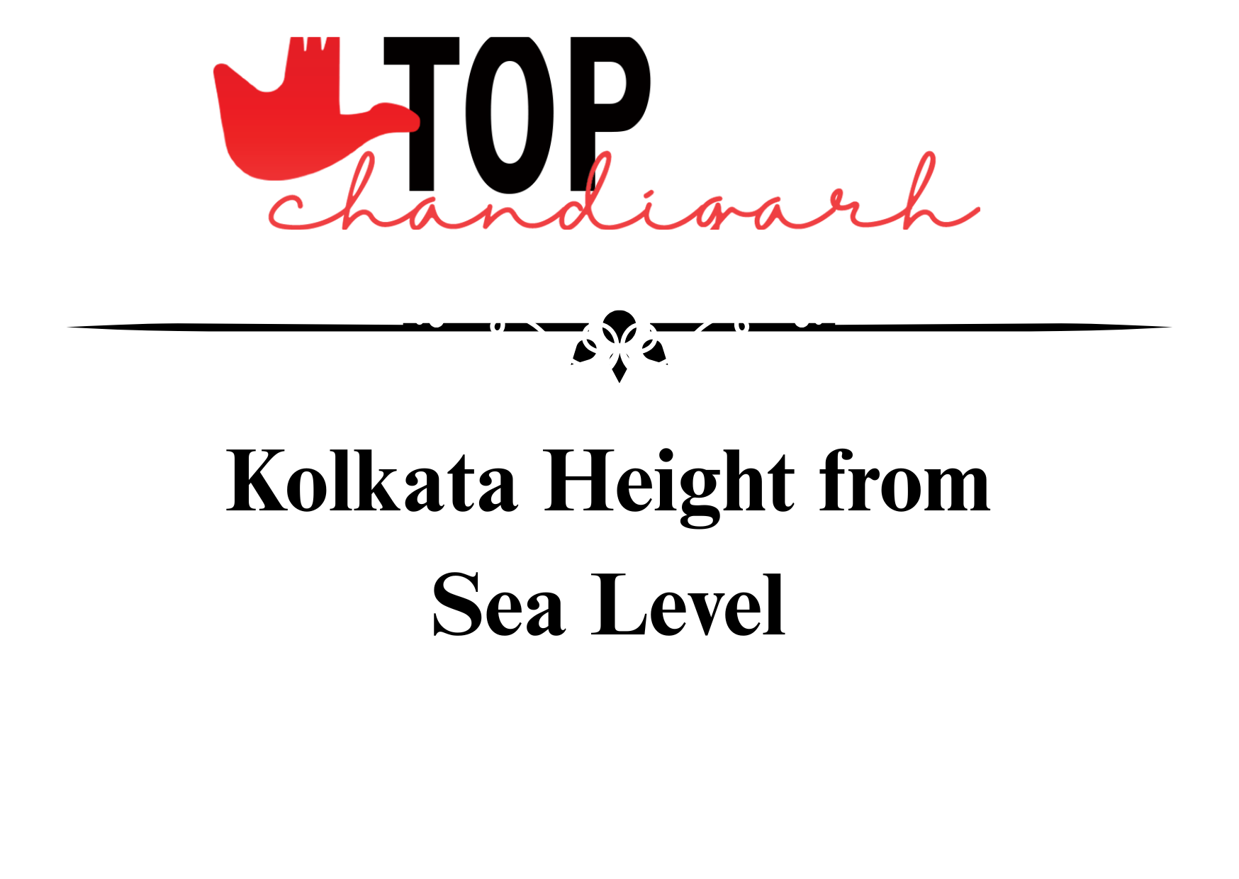 Kolkata Height From Sea Level