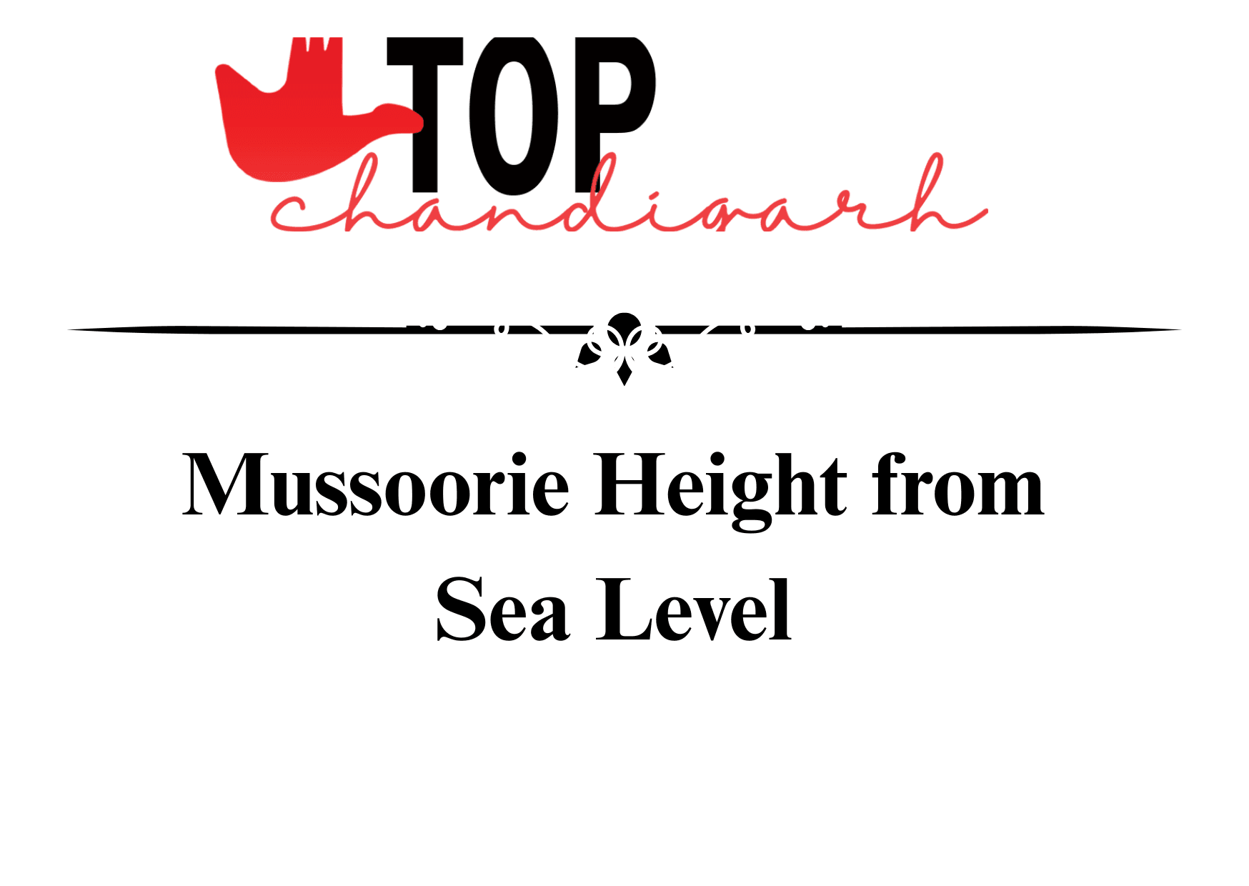Mussoorie Height From Sea Level