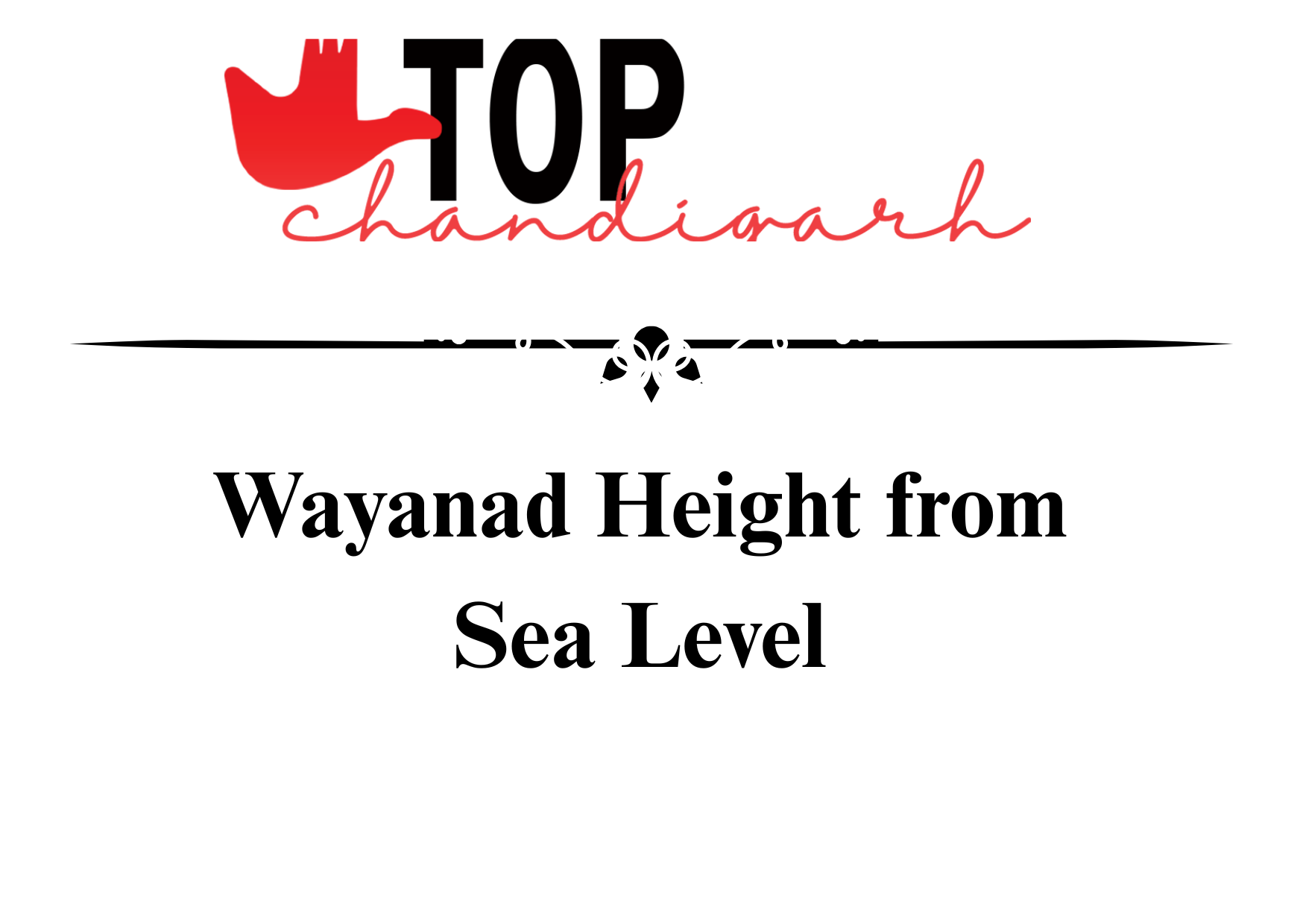 Wayanad Height From Sea Level
